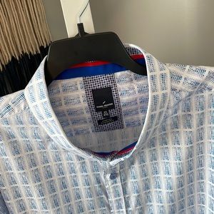 Big & Tall, Daniel Hechter Men’s Geo-print Dress/Sports Shirt, Size 6XL